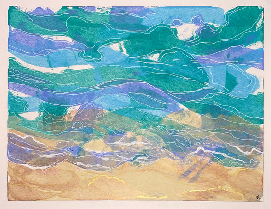 Original Acrylic Painting- Sandy Waves