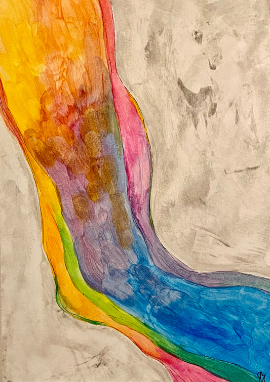 Original Acrylic Painting- Rainbow Bend