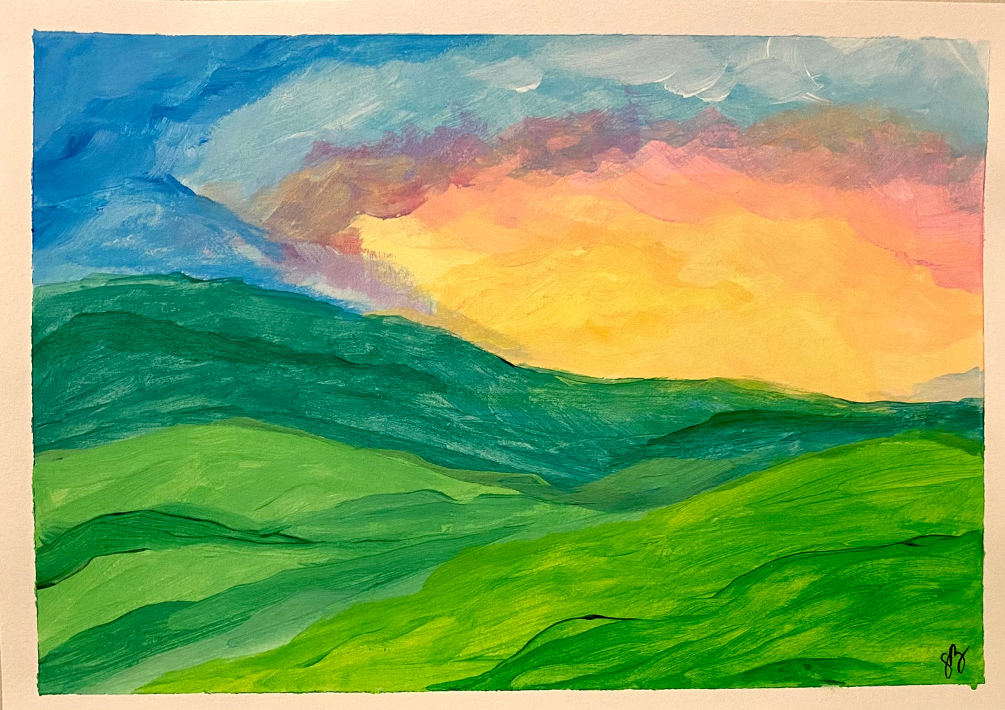 Original Acrylic Painting- Sunny Skies 2