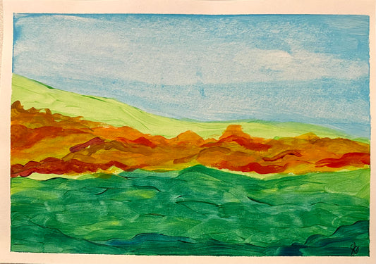 Original Acrylic Painting- Fall Horizon 1