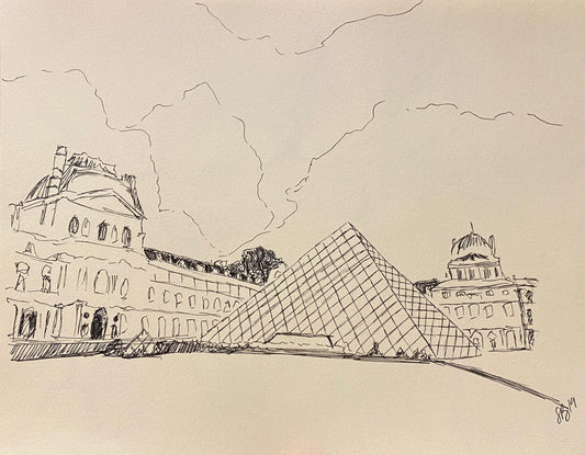 Original Drawing- The Louvre