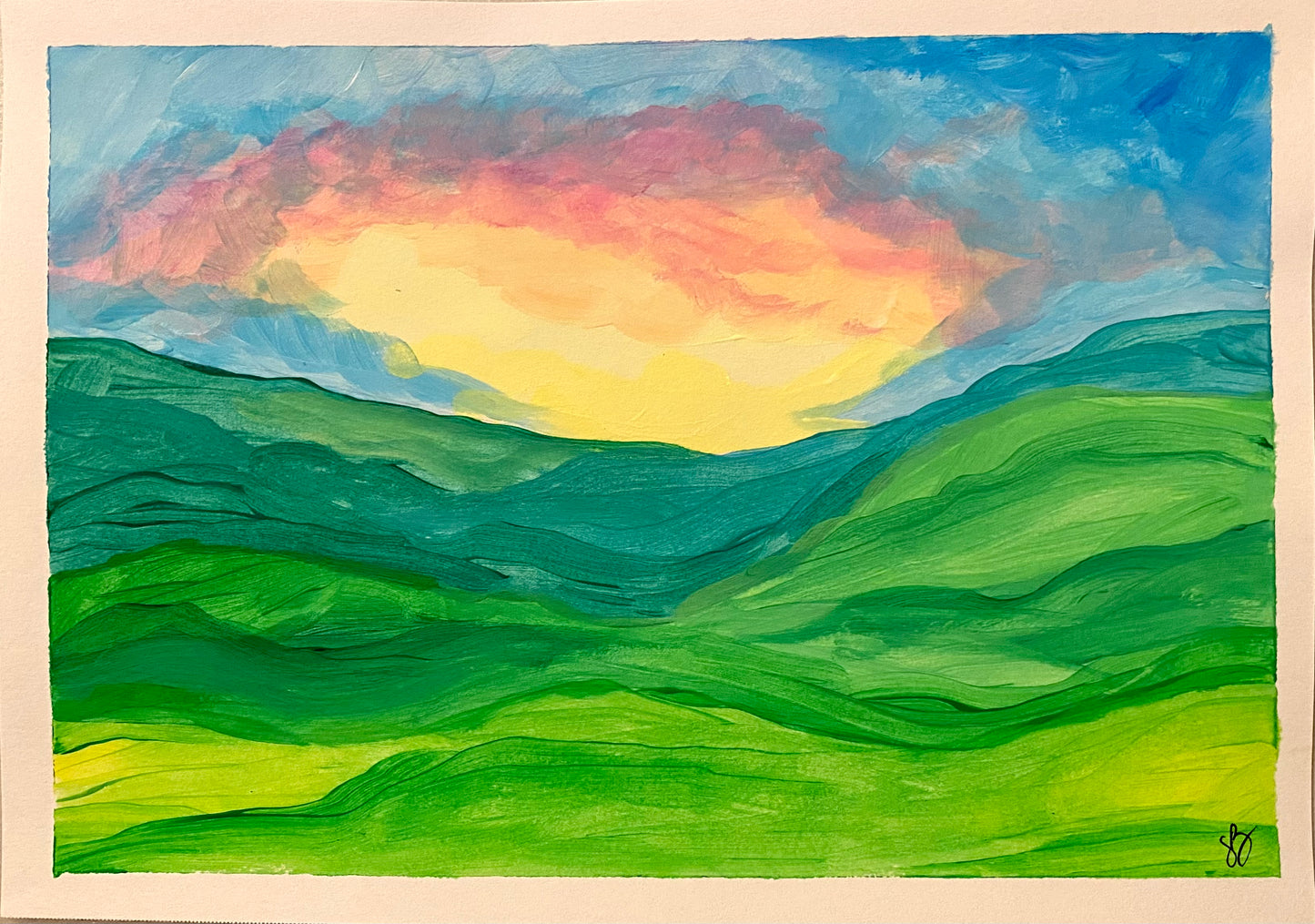 Original Acrylic Painting- Sunny Skies 1