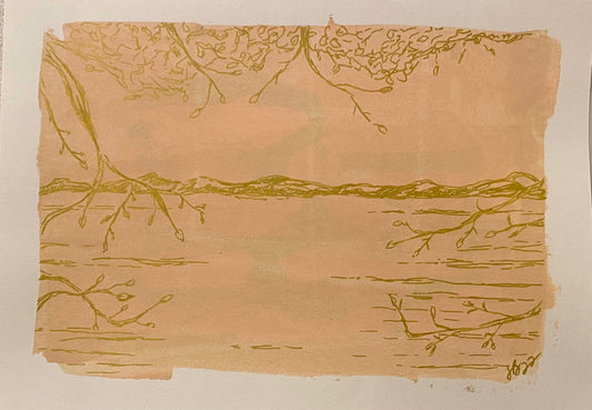 Original Acrylic Painting- Golden Sunset